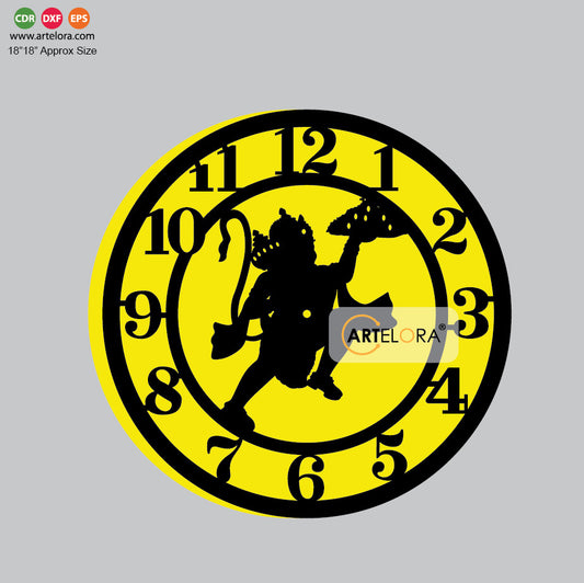 Wall Clock Shri Hanuman