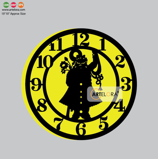 Wall Clock Shri Nath ji