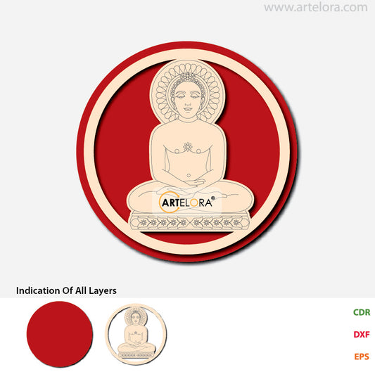 Pre Marked Base Design Mahavir Swami (Bhagwan)