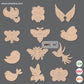 Pre Marked Base Design Bird & Bee Cartoon Drawing