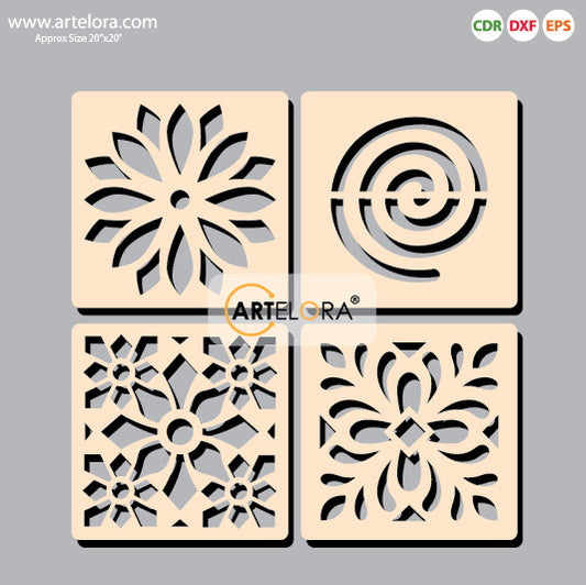 Pre Marked Base Design Rangoli Laser Cutting