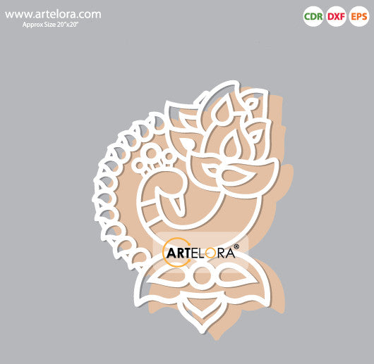 Pre Marked Base Design Rangoli Laser Cutting