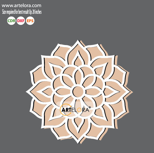 Pre Marked Base Design Rangoli Laser Cutting