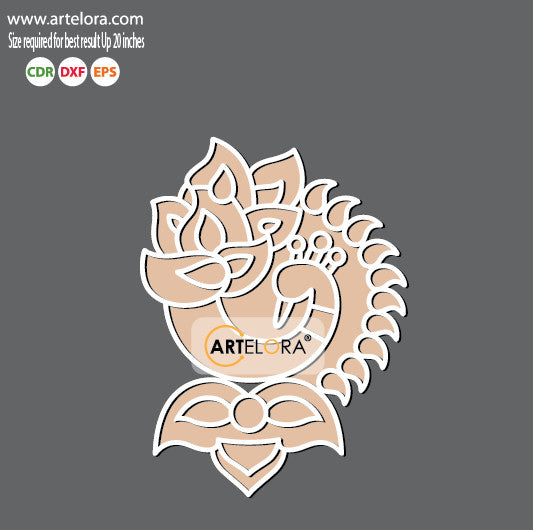 Pre Marked Base Design Rangoli Laser Cutting