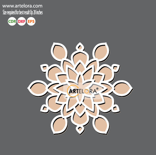 Pre Marked Base Design Rangoli Laser Cutting