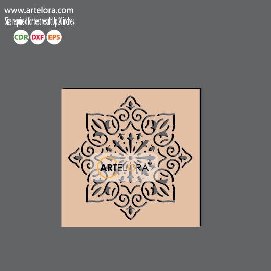 Pre Marked Base Design Rangoli Laser Cutting