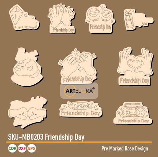 SKU-MB0203 Friendship Day Pre Marked Base Design