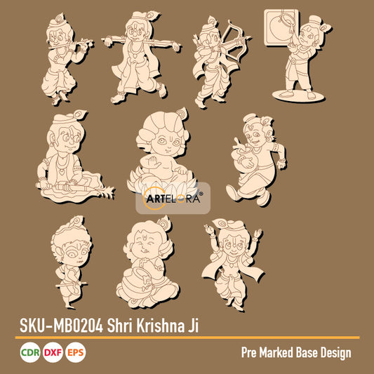 SKU-MB0204 Shri Krishna Ji (Pre Marked Base Design)