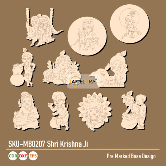 SKU-MB0207 Shri Krishna Ji (Pre Marked Base Design)