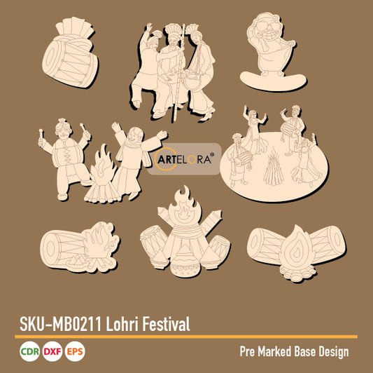 SKU-MB0211 Lohri Festival (Pre Marked Base Design)