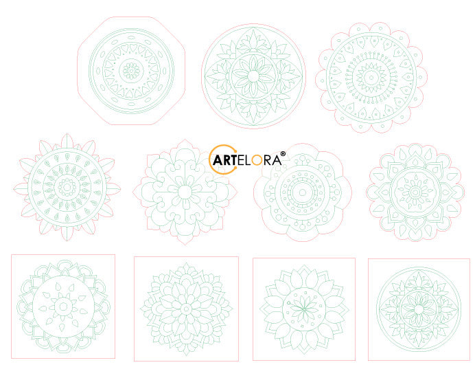 SKU-MB0214 Mandala Art (Pre Marked Base Design)