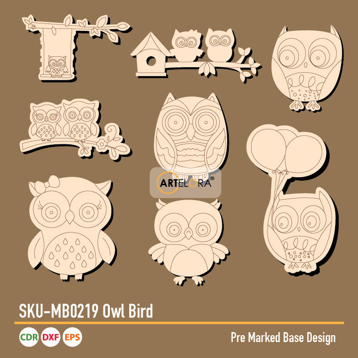 SKU-MB0219 Owl Bird (Pre Marked Base Design)