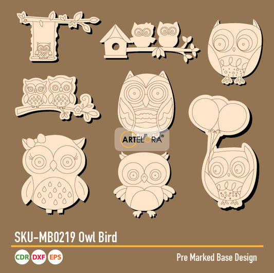 SKU-MB0219 Owl Bird (Pre Marked Base Design)