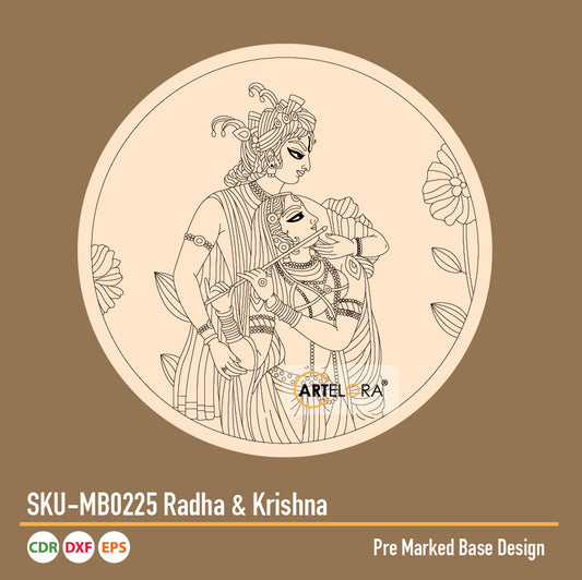Pre Marked Base Design Pichwai Radha & Krishna