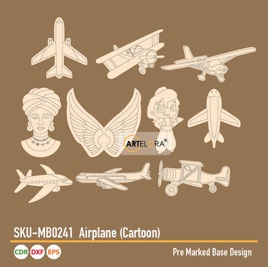 Pre Marked Base Design Airplane (Cartoon)
