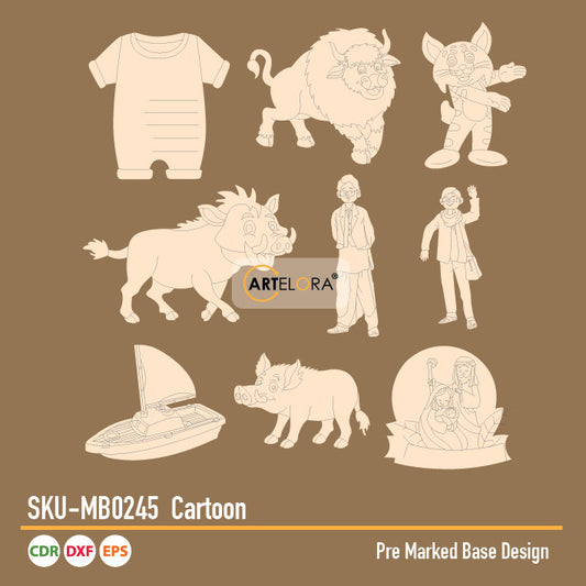 Pre Marked Base Design Pichwai Cartoon