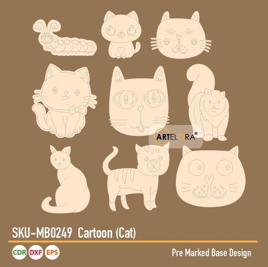 Pre Marked Base Design Cartoon (Cat)