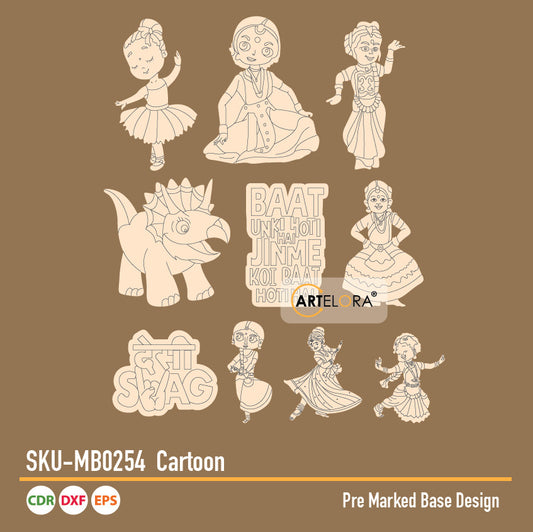 Pre Marked Base Design Cartoon (Dancing Girl)
