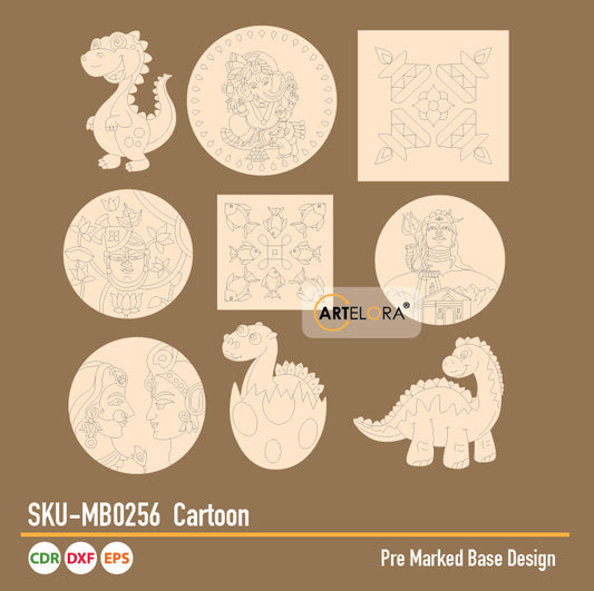 Pre Marked Base Design Cartoon (Dragon)