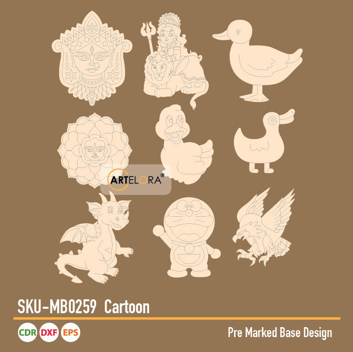 Pre Marked Base Design Cartoon