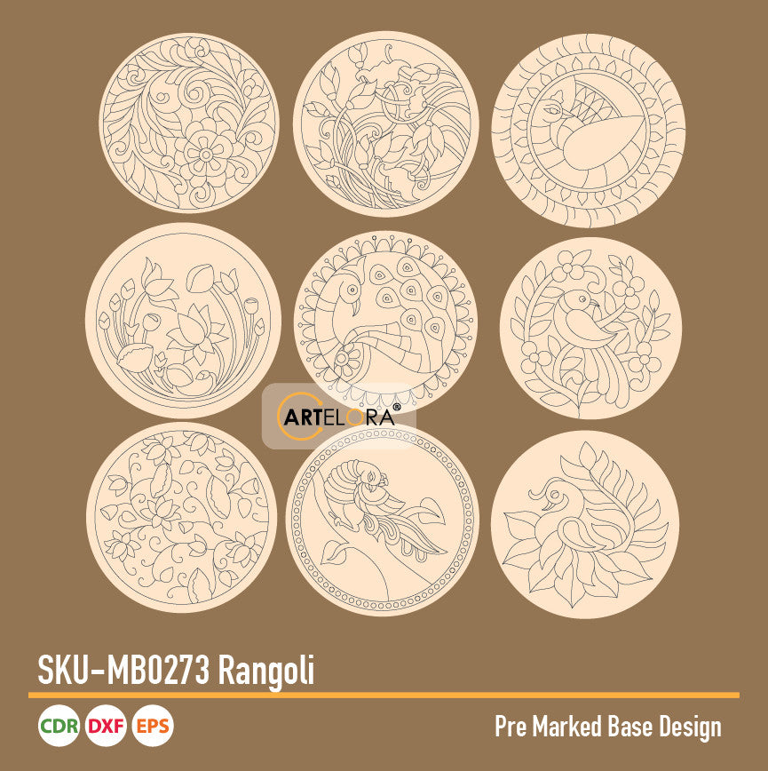 Pre Marked Base Design Rangoli