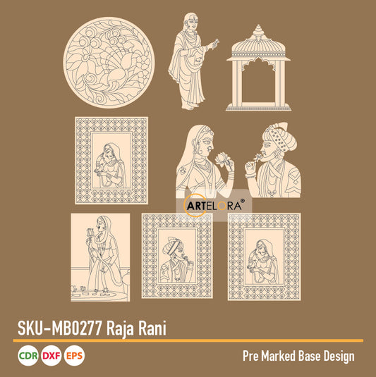 Pre Marked Base Design Raja Rani