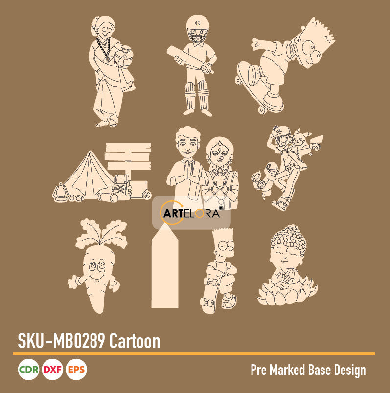 Pre Marked Base Design Cartoon