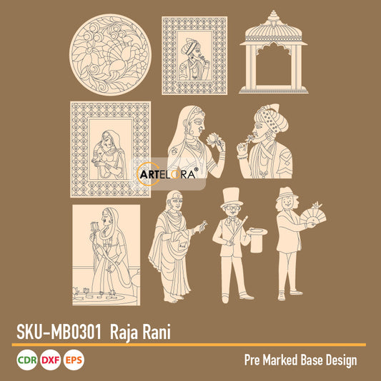 Pre Marked Base Design Raja Rani