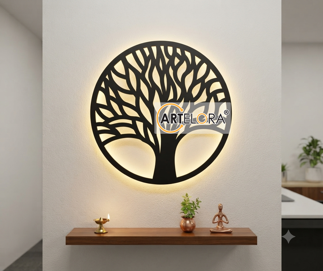 2D Modern Art Tree Laser Cutting
