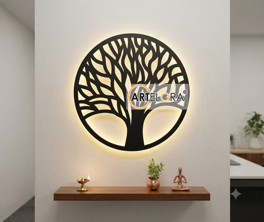 2D Modern Art Tree Laser Cutting