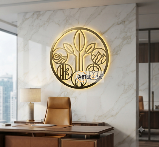 2D Modern Art Panchtatva Laser cutting desing