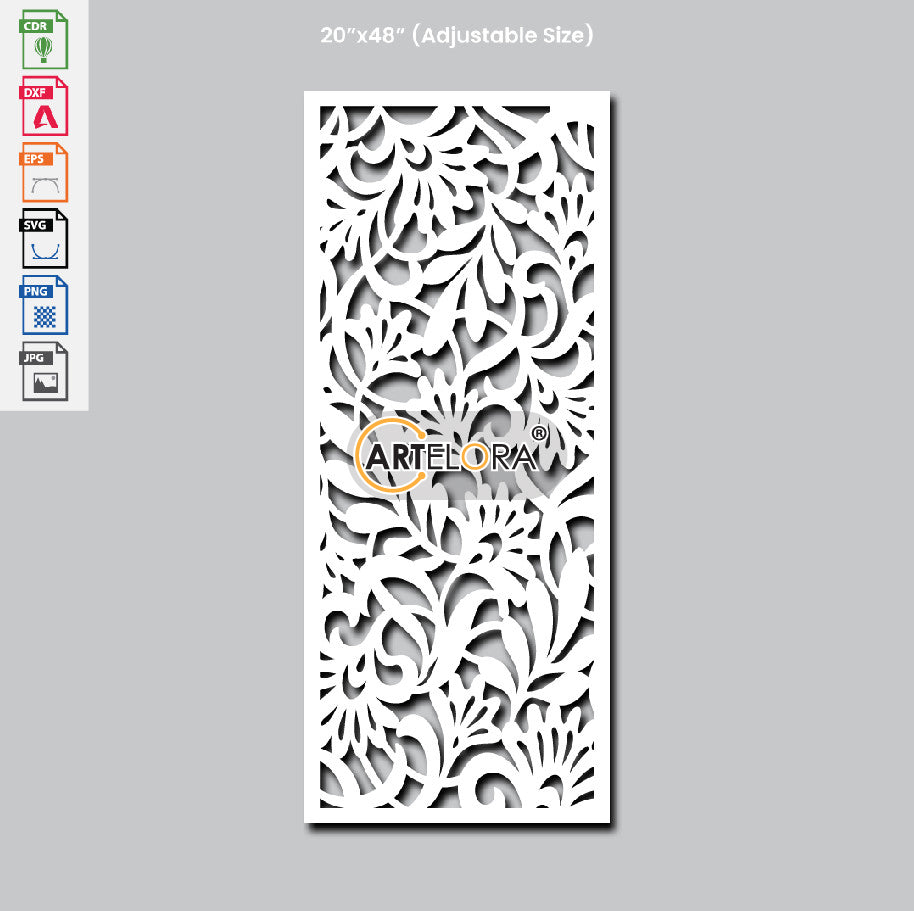 Grill Design Flower Laser Cutting