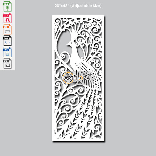 Grill Design Peocock Laser cutting