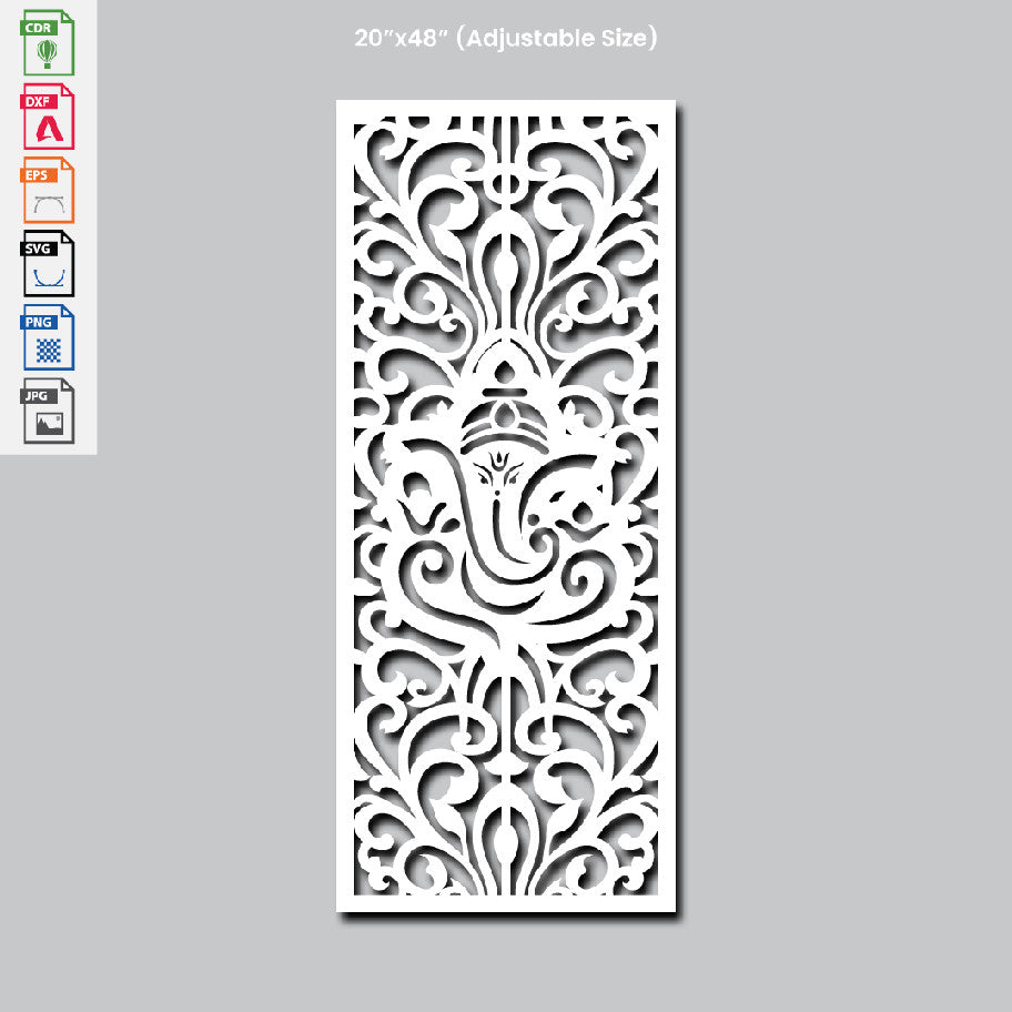 Grill Design Ganesha Laser cutting