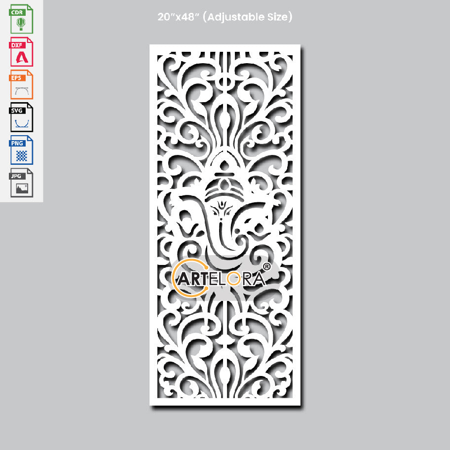 Grill Design Ganesha Laser cutting