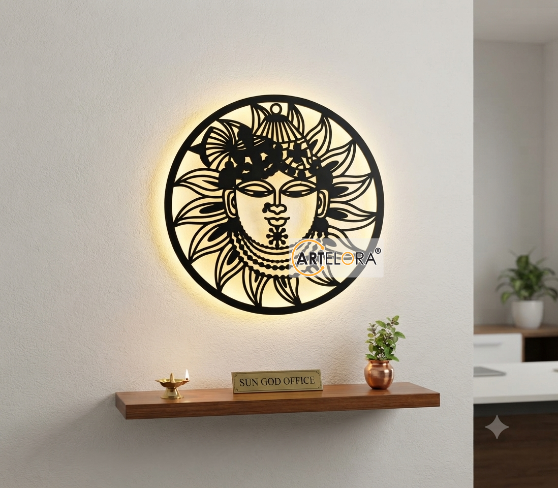 2D Modern Art Shreenath ji Laser cutting design