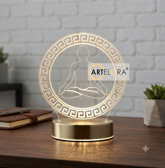 Laser Engraving Mandala Yoga