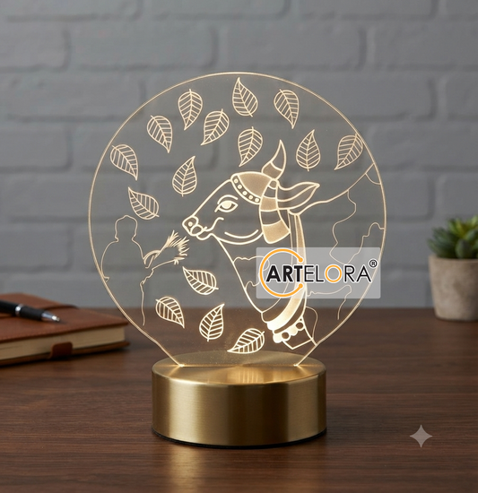 Laser Engraving Pichwai cow Painting