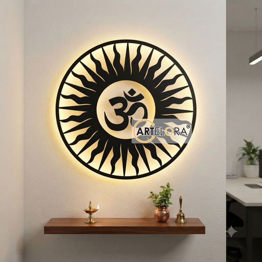 2D Modern Art OM Round Laser Cutting