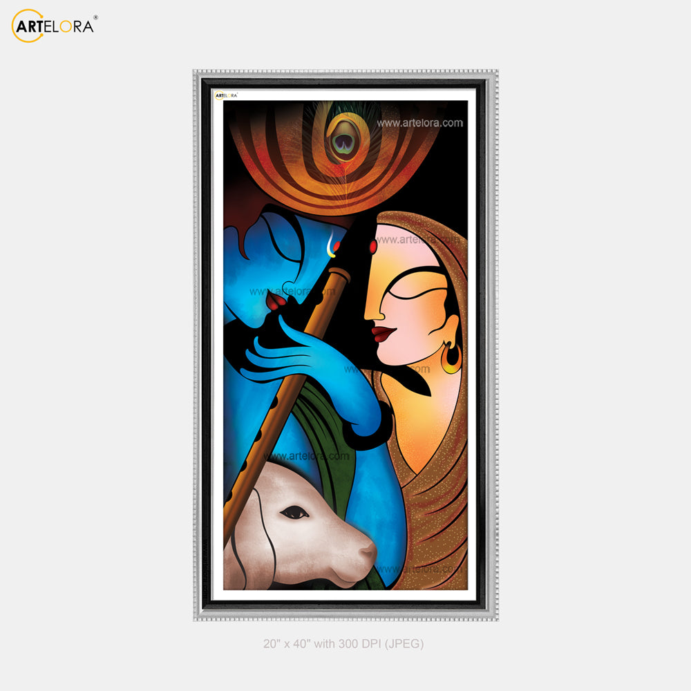 Canvas Krishna (Radha)