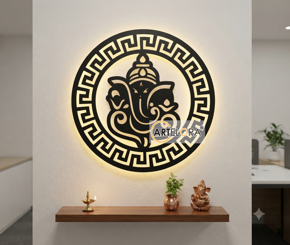 2D Modern Art Ganesh Laser Cutting