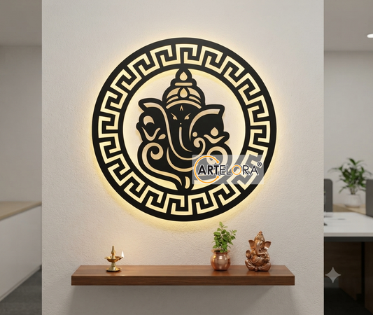 2D Modern Art Ganesh Laser Cutting