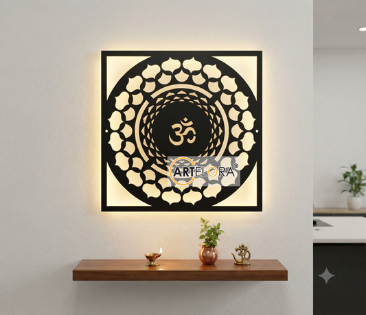 2D Modern Art Om Mantra Laser Cutting