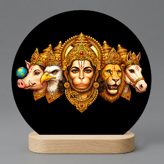 Canvas Panchmukhi Hanuman