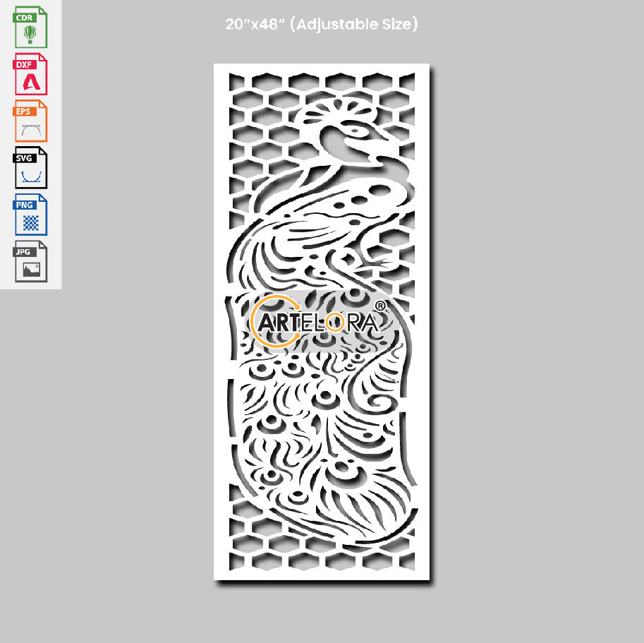 Grill Design peacock Laser Cutting