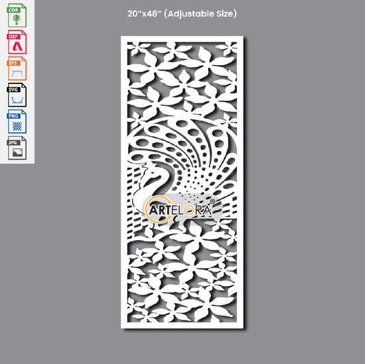 Grill Design Peacock Laser Cutting