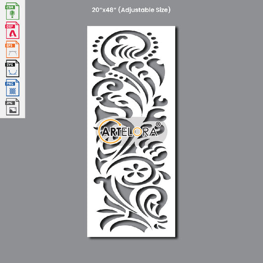 Grill Design Flower Laser Cutting