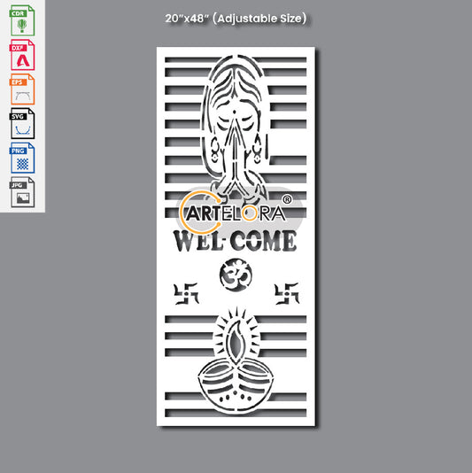 Grill Design Swagatam Welcome Laser Cutting