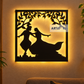 2D Modern Art Radha & Krishna Laser cutting