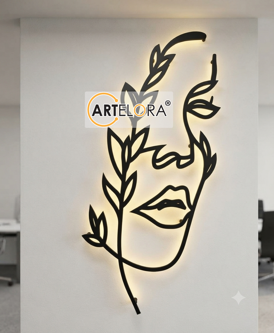 2D Modern Art woman Laser cutting